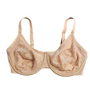 Le Mystere Underwire Lace Bra, Beige, Large Cup, Size 36G
